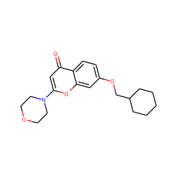 O=c1cc(N2CCOCC2)oc2cc(OCC3CCCCC3)ccc12 ZINC000013676982