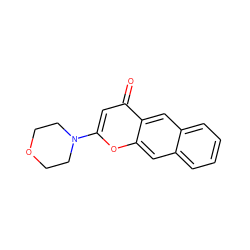 O=c1cc(N2CCOCC2)oc2cc3ccccc3cc12 ZINC000013608032