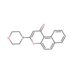 O=c1cc(N2CCOCC2)oc2ccc3ccccc3c12 ZINC000013608034