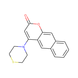 O=c1cc(N2CCSCC2)c2cc3ccccc3cc2o1 ZINC000013608040