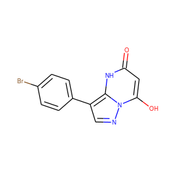 O=c1cc(O)n2ncc(-c3ccc(Br)cc3)c2[nH]1 ZINC000071475503