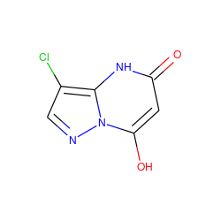 O=c1cc(O)n2ncc(Cl)c2[nH]1 ZINC000169342392