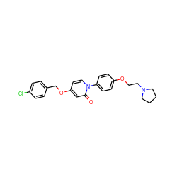 O=c1cc(OCc2ccc(Cl)cc2)ccn1-c1ccc(OCCN2CCCC2)cc1 ZINC000038225869