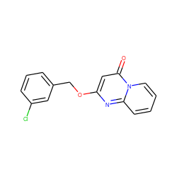 O=c1cc(OCc2cccc(Cl)c2)nc2ccccn12 ZINC001772576749