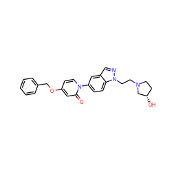 O=c1cc(OCc2ccccc2)ccn1-c1ccc2c(cnn2CCN2CC[C@H](O)C2)c1 ZINC000064540006