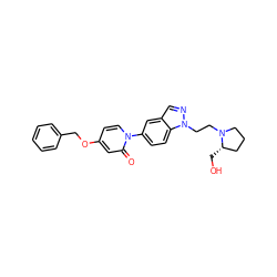 O=c1cc(OCc2ccccc2)ccn1-c1ccc2c(cnn2CCN2CCC[C@@H]2CO)c1 ZINC000064559869