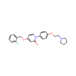 O=c1cc(OCc2ccccc2F)ccn1-c1ccc(OCCN2CCCC2)cc1 ZINC000066251603