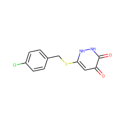 O=c1cc(SCc2ccc(Cl)cc2)[nH][nH]c1=O ZINC000205736922