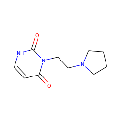 O=c1cc[nH]c(=O)n1CCN1CCCC1 ZINC000064437068