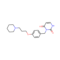 O=c1cc[nH]c(=O)n1Cc1ccc(OCCCN2CCCCC2)cc1 ZINC000299825921