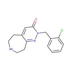 O=c1cc2c(nn1Cc1ccccc1Cl)CCNCC2 ZINC000045320393