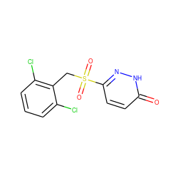 O=c1ccc(S(=O)(=O)Cc2c(Cl)cccc2Cl)n[nH]1 ZINC000011536180