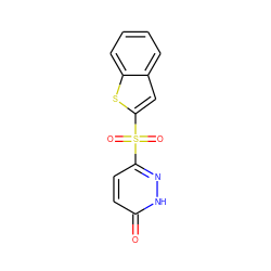 O=c1ccc(S(=O)(=O)c2cc3ccccc3s2)n[nH]1 ZINC000011536186