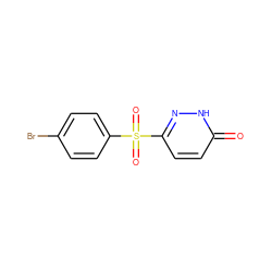 O=c1ccc(S(=O)(=O)c2ccc(Br)cc2)n[nH]1 ZINC000011536222