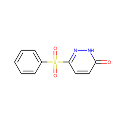 O=c1ccc(S(=O)(=O)c2ccccc2)n[nH]1 ZINC000011536236