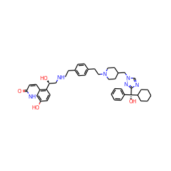 O=c1ccc2c([C@@H](O)CNCCc3ccc(CCN4CCC(Cn5cnc([C@](O)(c6ccccc6)C6CCCCC6)n5)CC4)cc3)ccc(O)c2[nH]1 ZINC000164919696