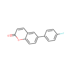 O=c1ccc2cc(-c3ccc(F)cc3)ccc2o1 ZINC000072123498