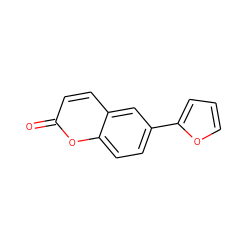 O=c1ccc2cc(-c3ccco3)ccc2o1 ZINC000072127983