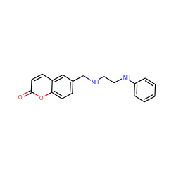 O=c1ccc2cc(CNCCNc3ccccc3)ccc2o1 ZINC000013800759