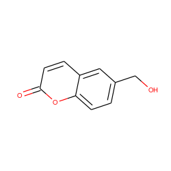 O=c1ccc2cc(CO)ccc2o1 ZINC000044198895