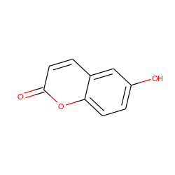 O=c1ccc2cc(O)ccc2o1 ZINC000001757340