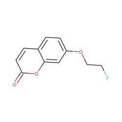 O=c1ccc2ccc(OCCF)cc2o1 ZINC000073295073