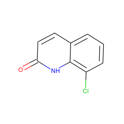 O=c1ccc2cccc(Cl)c2[nH]1 ZINC000012959359