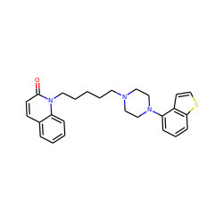 O=c1ccc2ccccc2n1CCCCCN1CCN(c2cccc3sccc23)CC1 ZINC000115079855