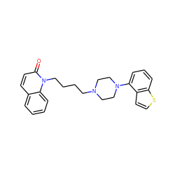 O=c1ccc2ccccc2n1CCCCN1CCN(c2cccc3sccc23)CC1 ZINC000115088105