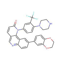 O=c1ccc2cnc3ccc(-c4ccc5c(c4)OCCO5)cc3c2n1-c1ccc(N2CCNCC2)c(C(F)(F)F)c1 ZINC000064539482