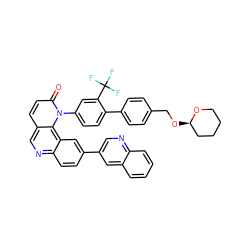 O=c1ccc2cnc3ccc(-c4cnc5ccccc5c4)cc3c2n1-c1ccc(-c2ccc(CO[C@@H]3CCCCO3)cc2)c(C(F)(F)F)c1 ZINC000072176826