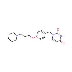 O=c1ccn(Cc2ccc(OCCCN3CCCCC3)cc2)c(=O)[nH]1 ZINC000299826528