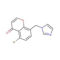 O=c1ccoc2c(Cn3ccnc3)ccc(Br)c12 ZINC000013861989