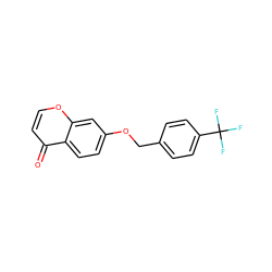 O=c1ccoc2cc(OCc3ccc(C(F)(F)F)cc3)ccc12 ZINC000087613182