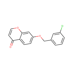 O=c1ccoc2cc(OCc3cccc(Cl)c3)ccc12 ZINC000087613177