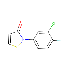 O=c1ccsn1-c1ccc(F)c(Cl)c1 ZINC000012367067