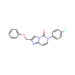 O=c1n(-c2ccc(F)cc2)ccc2nc(COc3ccccc3)cn12 ZINC000203784593