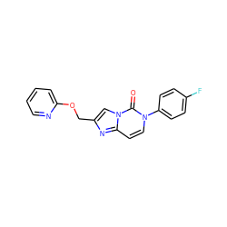 O=c1n(-c2ccc(F)cc2)ccc2nc(COc3ccccn3)cn12 ZINC000203691902