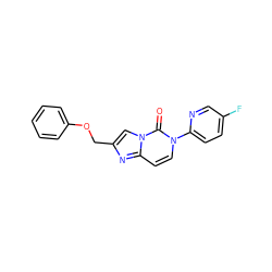 O=c1n(-c2ccc(F)cn2)ccc2nc(COc3ccccc3)cn12 ZINC000203690087