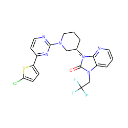 O=c1n(CC(F)(F)F)c2cccnc2n1[C@H]1CCCN(c2nccc(-c3ccc(Cl)s3)n2)C1 ZINC000071330078