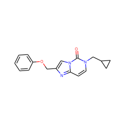 O=c1n(CC2CC2)ccc2nc(COc3ccccc3)cn12 ZINC000203691889