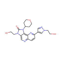 O=c1n(CCO)c2cnc3ccc(-c4cnn(CCO)c4)nc3c2n1C1CCOCC1 ZINC000118533319