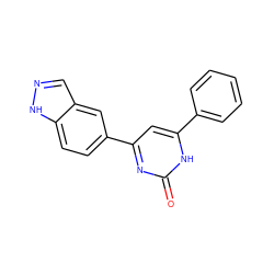 O=c1nc(-c2ccc3[nH]ncc3c2)cc(-c2ccccc2)[nH]1 ZINC000040976095