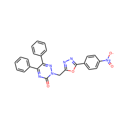 O=c1nc(-c2ccccc2)c(-c2ccccc2)nn1Cc1nnc(-c2ccc([N+](=O)[O-])cc2)o1 ZINC000473130615