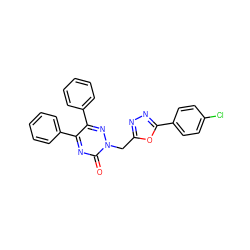 O=c1nc(-c2ccccc2)c(-c2ccccc2)nn1Cc1nnc(-c2ccc(Cl)cc2)o1 ZINC000069058973