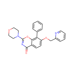 O=c1nc(N2CCOCC2)oc2c(-c3ccccc3)c(OCc3ccccn3)ccc12 ZINC001772637484