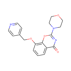 O=c1nc(N2CCOCC2)oc2c(OCc3ccncc3)cccc12 ZINC000064436686