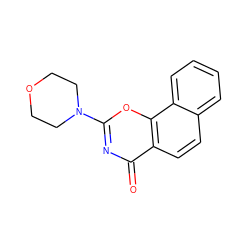 O=c1nc(N2CCOCC2)oc2c1ccc1ccccc12 ZINC000072176747