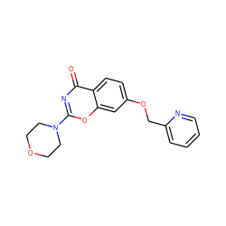 O=c1nc(N2CCOCC2)oc2cc(OCc3ccccn3)ccc12 ZINC000064446461