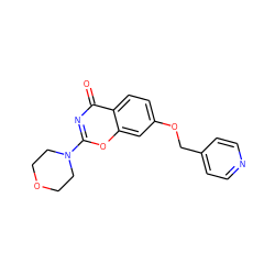 O=c1nc(N2CCOCC2)oc2cc(OCc3ccncc3)ccc12 ZINC000064447889